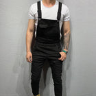 Men's Denim Overalls | Solid Color | Adjustable Straps | High-Quality Durable Fabric | Functional Pockets | Casual Outfits | Versatile Fashion | Classic Comfortable Fit | Everyday Wear