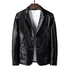 Men's Vintage Motorcycle Leather Jacket | High-Quality Leather | Timeless Biker Design | Tailored Fit | Windproof | Rainproof | Functional Pockets | Stylish Lapel Collar | Button Closure | Durable Outerwear