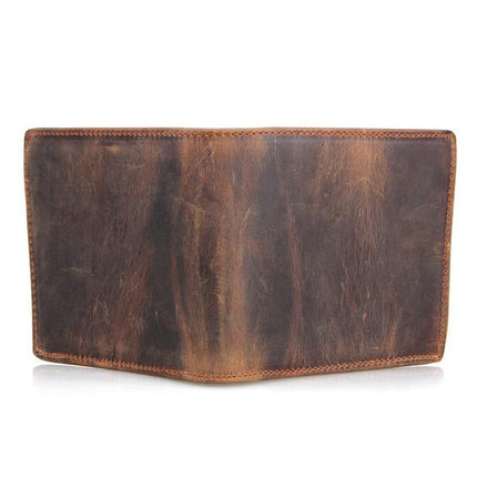 Premium Leather Wallet | Vintage Style | Compact & Lightweight | 3 Card Slots | 1 Zipper Pocket | Transparant ID Window | 2 Bill Pockets | Sleek Retro Design | Durable | Handmade Craftsmanship