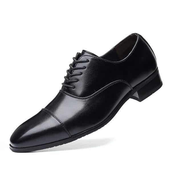 Men's Formal Dress Shoes | Black Leather Upper | Blind Eyelets | Leather Lining | Rubber Sole | Classic Sophisticated Style | Breathable Comfort