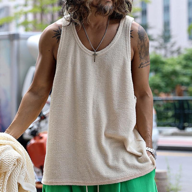 Men's Tank Top | Round Neck | Solid Color | Casual Style | Soft & Breathable Cotton Polyester Blend | Sleeveless | Versatile for All Occasions | Durable & Wrinkle-Resistant | Multiple Sizes Available