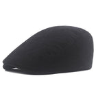 Men's Retro Corduroy Beret | British Style Flat Top Hat | Adjustable Cotton Short Brim | Four Seasons Wear