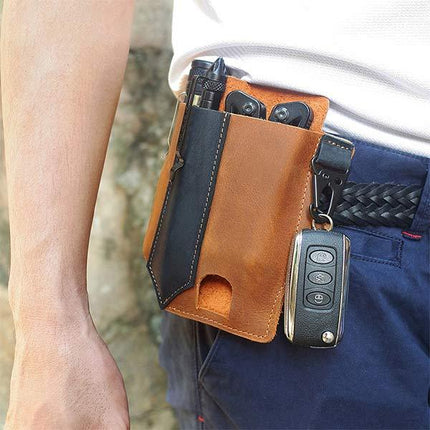 Men's Leather Belt Bag | Multi Tool Waist Pack | Fanny Pack for Men | Durable Tool Pouch