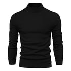 Men's Turtleneck Sweater | Solid Color Knit Pullover | Warm Casual Knitwear | Soft Comfortable Relaxed Fit | Fall Winter Essential | Versatile Ribbed Details