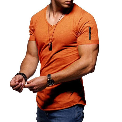 Men's V-Neck T-Shirt | 100% Cotton | Lightweight & Breathable | Casual & Semi-Formal | Solid Colors | Versatile Styling | Everyday Comfort
