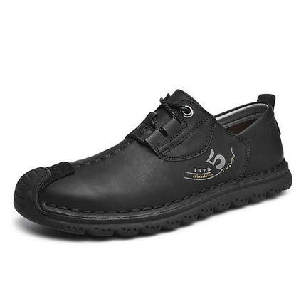 Men's Loafers | Casual Leather Shoes | Retro Style | Comfortable Leather Upper | Hand Stitched | Cushioned Footbed | Flexible Rubber Sole | Medium Width