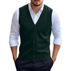 Men's Knitted Cardigan Vest | Casual Solid Color | Sleeveless V-Neck | Button-Up Design | Versatile Layering | High-Quality Fabric | Comfortable & Durable | Machine Washable | Elegant Outerwear