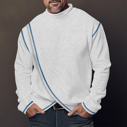 Men's Turtleneck Sweater | Long Sleeve Knitted Pullover | Soft Warm Fabric | Versatile Colors & Sizes | Classic Round Neck | Durable & Stylish | Cozy Winter Wear | Fashionable Top