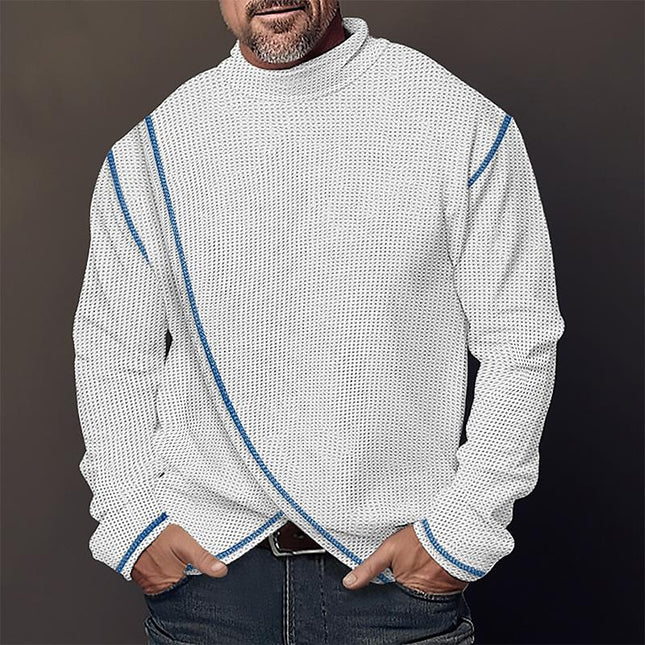 Men's Turtleneck Sweater | Long Sleeve Knitted Pullover | Soft Warm Fabric | Versatile Colors & Sizes | Classic Round Neck | Durable & Stylish | Cozy Winter Wear | Fashionable Top