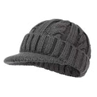 Men's Retro Twisted Knit Hat | Short Brim Beanie | Classic Knitted Cap | Vintage Style Winter Hat | Trendy Men's Accessories | Cozy Warmth