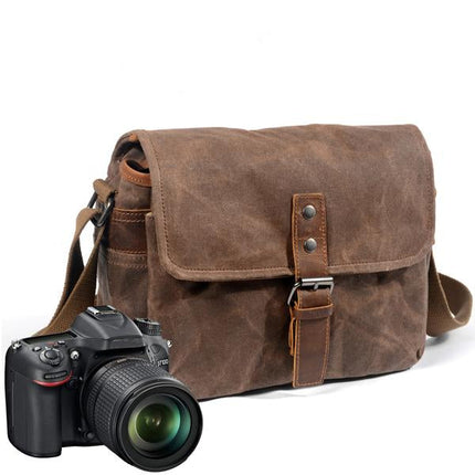 Vintage Canvas Camera Bag | Durable Photography Gear | Stylish Camera Backpack | Protective Equipment Storage | Retro Design | Trendy Photography Accessory | Canvas Material | For DSLR and Mirrorless Cameras