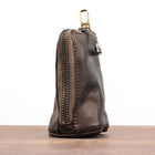 Vintage Cowhide Leather Waist Bag | Key Holder Purse | Unisex Belt Pouch | Genuine Leather Hip Bag | Stylish Fanny Pack | Versatile Travel Wallet | Brown Leather Waist Pack