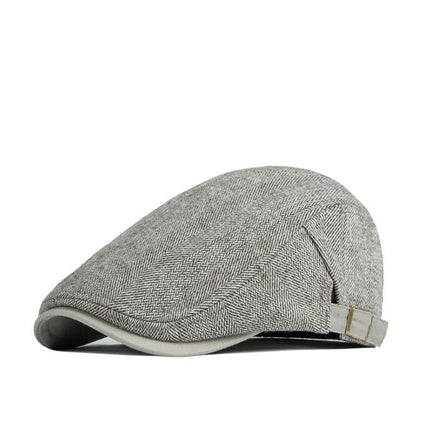 Men's Retro Plaid Splicing Beret | Casual Hat | Fashionable Headwear | Checkered Style | Classic Look | Men's Accessories | Elegant | Versatile | Timeless Design | Lightweight | Comfortable Fit