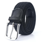 Men's Woven Elastic Belt | 3.4 CM Width | Durable Stretch | Handwoven Craftsmanship | Nickel Alloy Buckle | Versatile Fashion Accessory | Perfect for Chinos Jeans Slacks | Gift for Dad Friend Son
