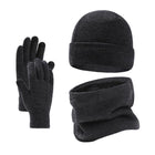Men's Winter Knitted Set | Plus Velvet Hat Scarf Gloves | Warm & Cozy Fashion Accessories | 3-Piece Color Coordinated Set | Soft Velvet Lining | Durable & Stylish Winter Essentials