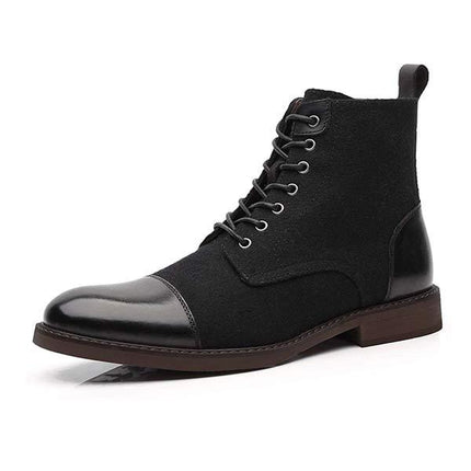 Men's Vintage Ankle Boots | Leather Lace-Up Design | Classic Retro Style | Durable Sole | Comfortable Fit | Perfect for Casual and Formal Wear | Men's Fashion Footwear