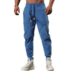 Men's Cotton Blend Sweatpants | Plain Design | Versatile Trousers for Daily Wear | Stretch Waist with Drawstring | Comfortable Fit | No Elastic | Four Season Use | Ideal for Sports Travel and Lounging