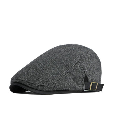 Men's Retro Plaid Splicing Beret | Casual Hat | Fashionable Headwear | Checkered Style | Classic Look | Men's Accessories | Elegant | Versatile | Timeless Design | Lightweight | Comfortable Fit