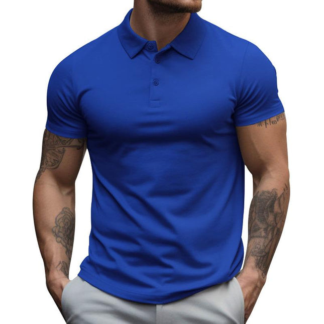 Men's Classic Slim Fit Polo Shirt | Lapel Collar | Short Sleeve | Soft Cotton Blend | Breathable & Lightweight | Multiple Colors & Sizes | Stylish & Comfortable