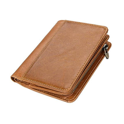 Vintage Cowhide Leather Wallet | Classic Bi-Fold Design | Durable Genuine Leather | Men's Wallet | Multiple Card Slots | Fashion Accessory