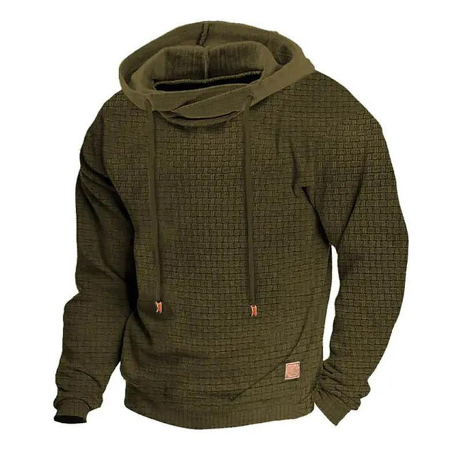 Men's Long Sleeve Sports Hoodie | Autumn Winter Activewear | Pullover Hoodie with Drawstring | Warm Breathable Polyester Spandex Blend | Athletic Fit with Kangaroo Pocket | Ideal for Casual Wear or Workouts