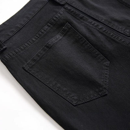 Men's Vintage Distressed Slim Fit Jeans | Multi-Pocket | Adjustable Waist | Classic Stone Wash | Premium 100% Cotton Denim | Durable Metal Rivets | Versatile Style | Casual & Everyday Wear