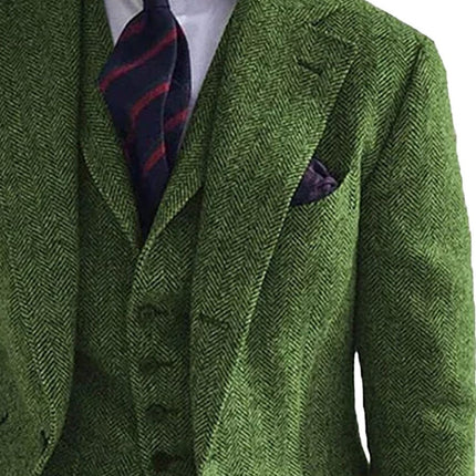 Men's Reversible Herringbone Tweed Blazer | Double-Sided Design | Versatile Smart Casual Jacket | Sophisticated Outerwear | Classic Herringbone Pattern | High-Quality Finish | Available in Sizes M-4XL