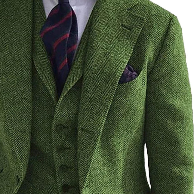 Men's Reversible Herringbone Tweed Blazer | Double-Sided Design | Versatile Smart Casual Jacket | Sophisticated Outerwear | Classic Herringbone Pattern | High-Quality Finish | Available in Sizes M-4XL
