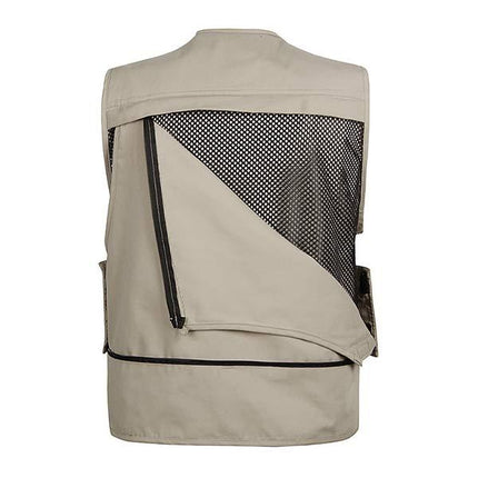 Men's Detachable Vest | High Quality Cotton Fabric | Multi Pockets | Zipper Closure | Machine Wash | Breathable Quick Dry | Stylish Copper Metal Zippers | Velcro Strips | Adaptable Back | Comfortable Casual Outerwear