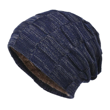Men's Winter Hat | Velvet Finish | Thickened Wool Knit | Warm & Stylish | Ribbed Texture | Classic Design | Stretch Fit | Versatile Colors