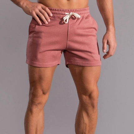Men's Loose Fit Cotton Sports Shorts | Breathable Athletic Shorts | Elastic Waist | Casual Activewear | Comfortable Summer Gym Shorts | Frayed Hem | Mid Waist | Perfect for Running & Hiking