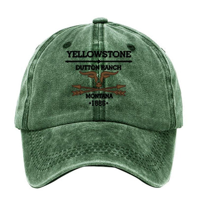 Men's Vintage Distressed Dome Cap | Adjustable Curved Brim | Cotton Fabric | Sun Protection | Retro Style Casual Hat