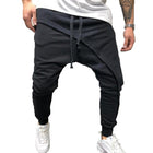 Men's Casual Cotton Pants | Layered Stitching Design | Drawstring Waist | Plain Pattern | Moderate Elasticity | Perfect for Spring, Summer, Autumn | Ideal for Daily Life, Sports & Travel
