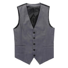 Men’s V-Neck Suit Vest | Soft Woven Fabric | Classic Collar | Colorblock Patchwork | Five-Button Closure | Adjustable Buckled Back | Front Welt Pockets | Fully Lined | Machine Washable