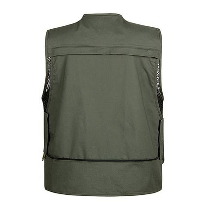 Men's Detachable Vest | High Quality Cotton Fabric | Multi Pockets | Zipper Closure | Machine Wash | Breathable Quick Dry | Stylish Copper Metal Zippers | Velcro Strips | Adaptable Back | Comfortable Casual Outerwear