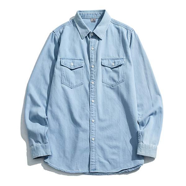 Men's Casual Button-Down Shirt | Long Sleeve | Classic Fit | Lightweight | Soft Cotton Blend | Versatile Everyday Wear