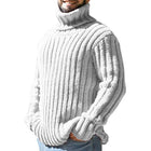 Men's Slim Fit Turtleneck Pullover Sweater | Acrylic Knit | Long Sleeve | Winter Fashion | Vintage Style | Casual Wear