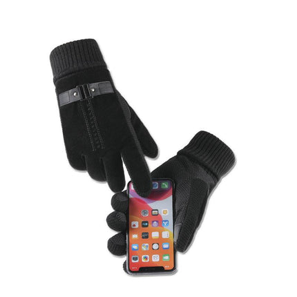 Men's Winter Ski Gloves | Touchscreen Compatible | Warm Windproof | Anti-Slip Grip | Thermal Fleece Lining | Water-Resistant | Ergonomic Design | Elastic Cuff | Durable Synthetic Material | Sports & Outdoor