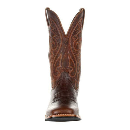 Men's Vintage Leather Tall Boots | Embroidered Design | Mid-Height | Slip-Resistant Sole | Comfortable Lining | Durable & Stylish | Classic Versatile Look | High-Quality Handcrafted Footwear