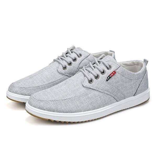 Men's Breathable Casual Shoes | Medium Width | Durable Cotton Canvas | Lightweight EVA Sole | Shock Absorption | Versatile Office to Beach Wear | Hand Wash | Comfort and Style