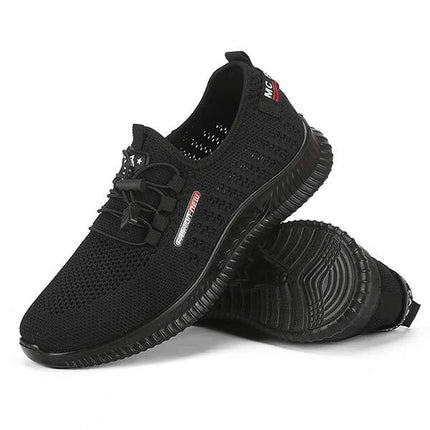 Men's Flyknit Sneakers | Lightweight Breathable Shoes | Adjustable Fit | EVA Sockliner Comfort | Durable Flexible Outsole