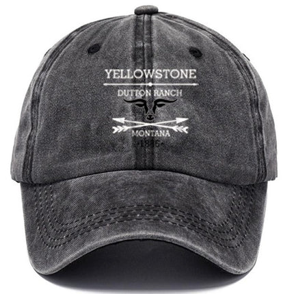 Men's Vintage Distressed Dome Cap | Adjustable Curved Brim | Cotton Fabric | Sun Protection | Retro Style Casual Hat