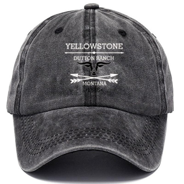 Men's Vintage Distressed Dome Cap | Adjustable Curved Brim | Cotton Fabric | Sun Protection | Retro Style Casual Hat