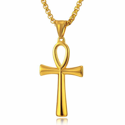 Vintage Style | Knot Design Cross Necklace | Silver Chain | Casual Fashion Jewelry | Unisex Accessory