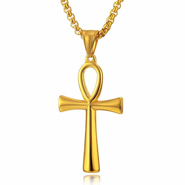 Vintage Style | Knot Design Cross Necklace | Silver Chain | Casual Fashion Jewelry | Unisex Accessory