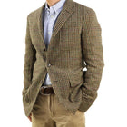 Men's Classic Single-breasted Blazer | Notched Lapel | Button Closure | Long Sleeves | Functional Cuffs | Premium Blended Fabric | Soft Breathable Material | Formal Casual Versatile | Comfortable Fit