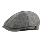 Men's Retro Beret Hat | Thin Breathable Octagonal Cap | Flat Top with Short Brim | Adjustable Acrylic | Casual Accessory