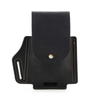 Vintage Leather Waist Bag | Phone Holder Waist Pack | Leather Hip Pouch | Hands-Free Travel Accessory