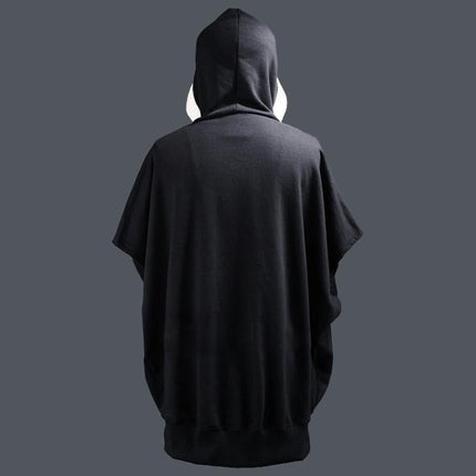 Men's Hooded Sweatshirt Jacket | Loose Fit | Short Sleeve | Color Block Design | Cotton Blend | Casual Outdoor Wear | Spring Summer Fall