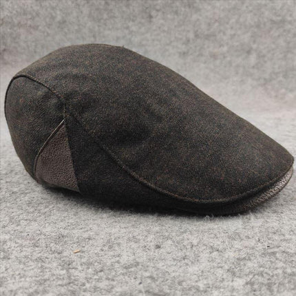 Men's Retro Wool Blend Beret | Timeless Winter Hat | Soft Warm Insulation | Classic Style | Charcoal Gray | Deep Navy | Rich Black | Versatile Fashion Accessory | Comfortable Fit | Ideal for Casual & Semi-Formal Wear
